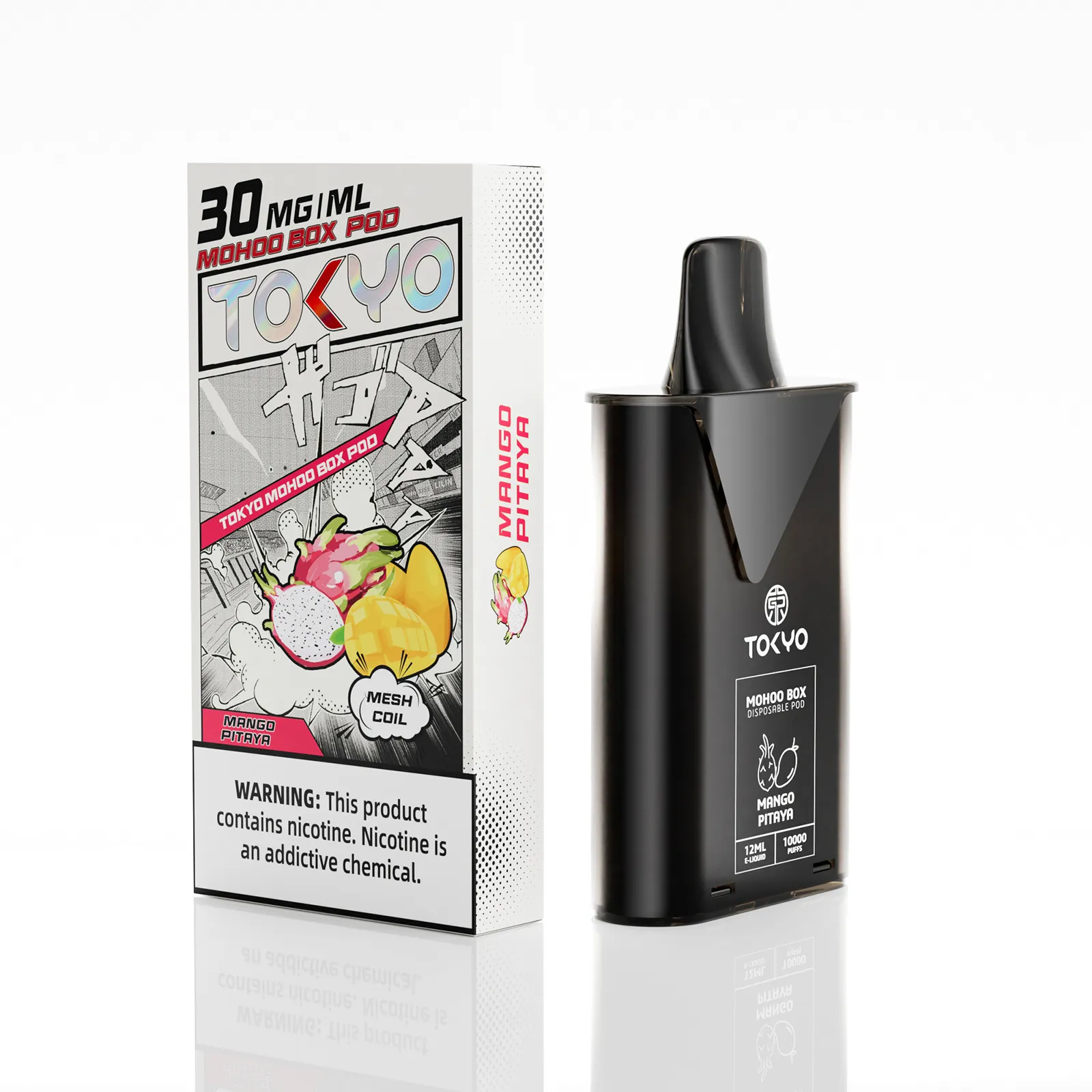 芒果火龍果口味 東京魔盒電子煙彈 - 熱帶水果雙重享受,濃郁香甜口感:圖片 2